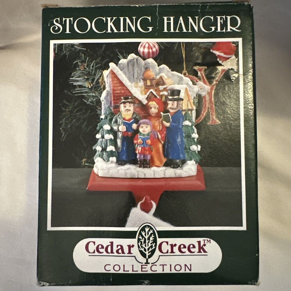 Mayview Collection COLORFUL CAROLERS Christmas Stocking Hanger Holder IOB New